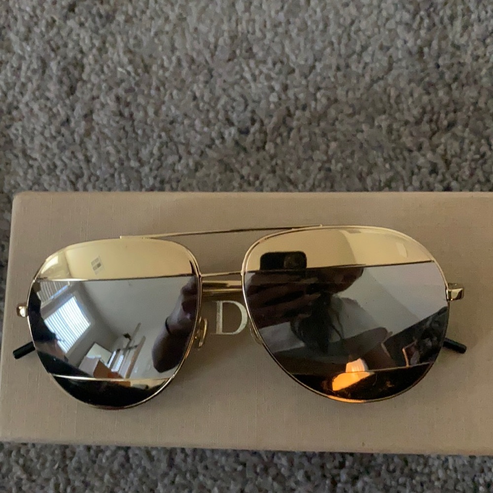 SOLD !! Dior gold aviator sunglasses